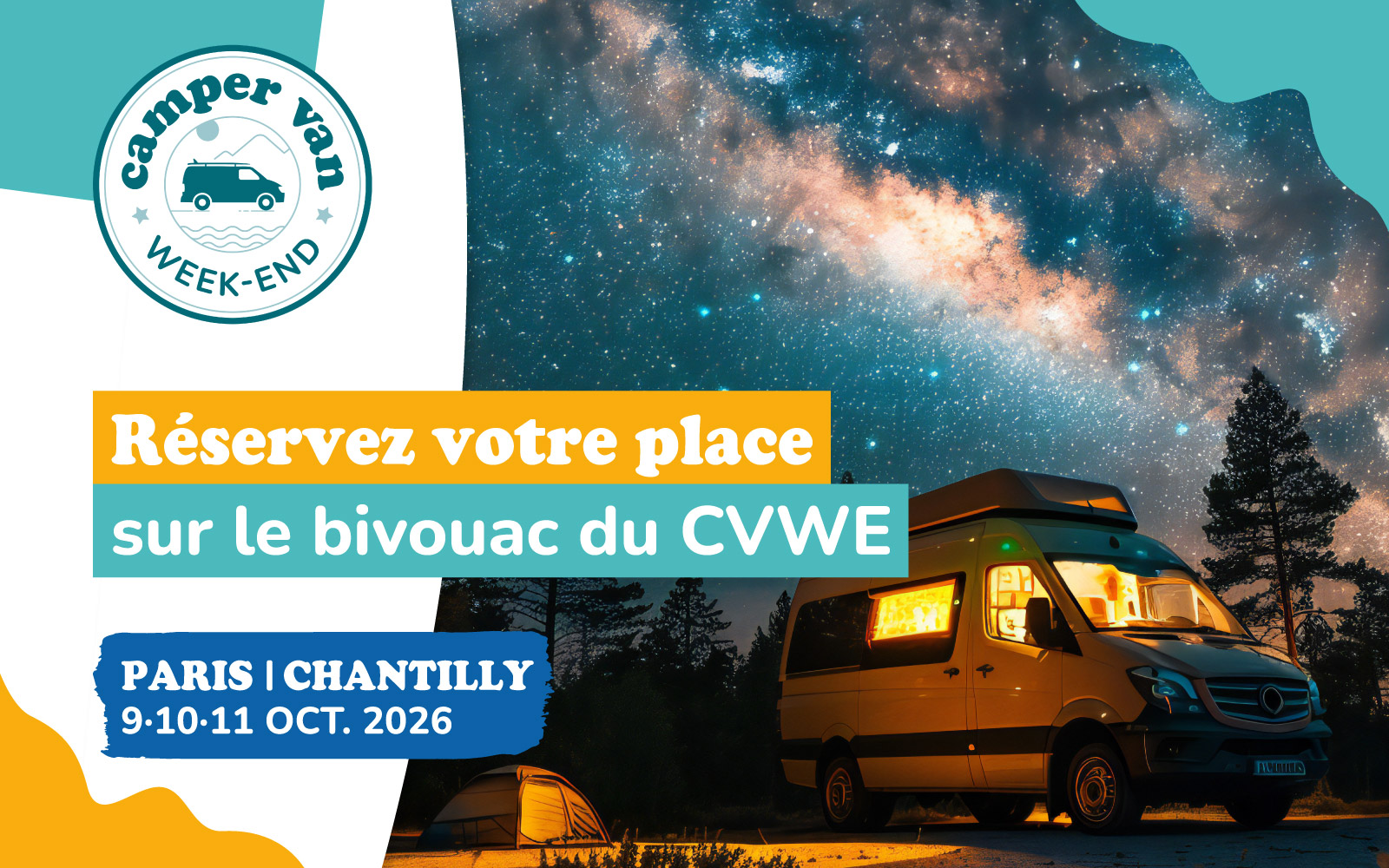 Réservez votre place sur le bivouac du Camper Van Week-End !